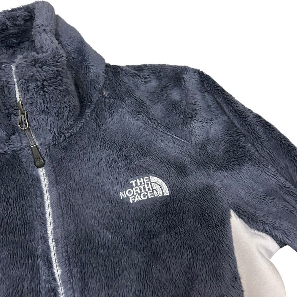 The North Face Osito Full Zip Jacket Women's Small Blue Gray Colorblock Fleece - Picture 5 of 9